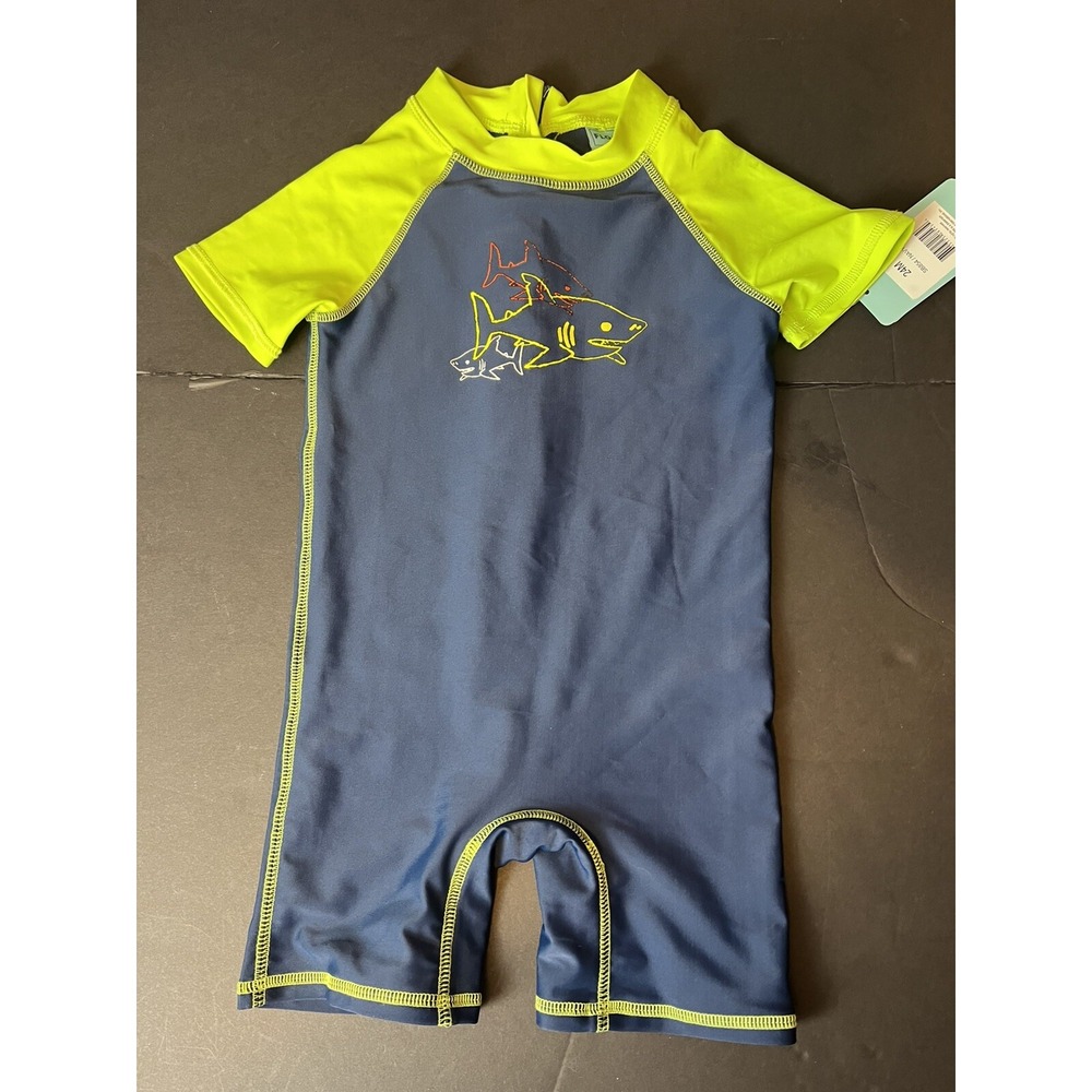 NWT Floatimini Shark full body rash‎ guard Size 24 months new